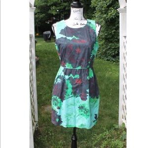 🌟SALE !! 🌟J. Crew Green Floral Sleeveless Dress